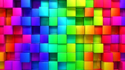 Обои абстракт, квадраты, 4k, 5k, iPhone обои, андроид обои, cube, blocks,  4k, 5k, 3d, iphone wallpaper, android wallpaper, rainbow, abstract, ОС  #12523