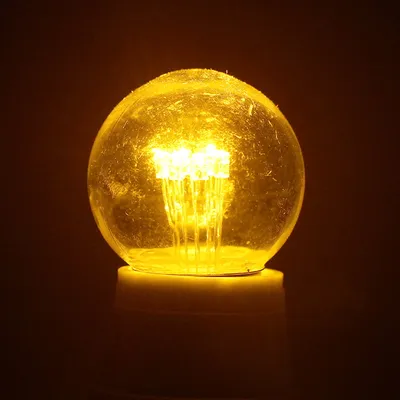 405-121 NEON-NIGHT Лампа шар Е27 6 LED Ø45мм - желтая, прозрачная колба,  эффект лампы накаливания желтый — купить в интернет-магазине LEDPremium.