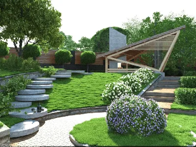 Ландшафтный проект загородного дома под ключ: услуги ландшафтного дизайнера  в Минске