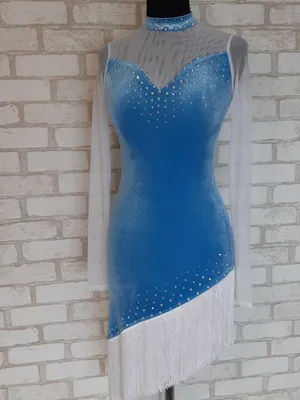 Платье латина с длинной бахромой и разрезами, купить за 4 200 руб.