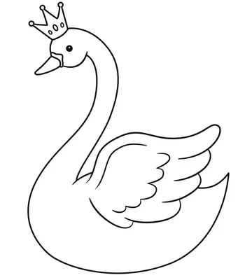 Царевна лебедь — раскраска для детей. Распечатать бесплатно.