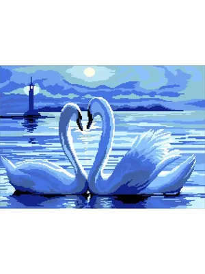 Лебеди на отливе (Рисунок на ткани) (ID#255859113), цена: 130 ₴, купить на  Prom.ua