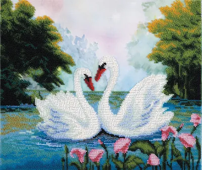 Набор для вышивания крестом PANNA Лебеди на пруду