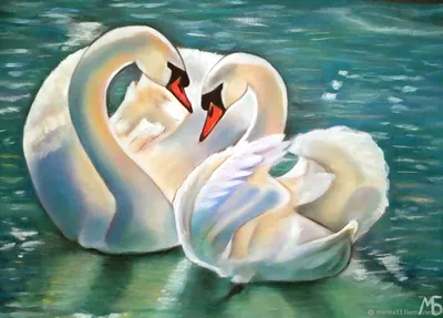 Лебеди на озере , красиво, …» — создано в Шедевруме