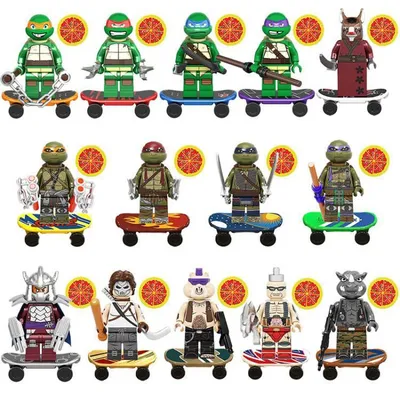 Лего фигурки Черепашки Ниндзя 14 штук / конструктор Ниндзя Черепашки /  игровой набор для мальчиков - купить с доставкой по выгодным ценам в  интернет-магазине OZON (633906900)