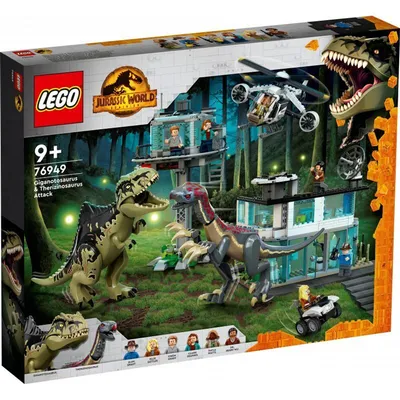 Конструктор LEGO Jurassic World - Атака гиганотозавра теризинозавра 76949  купить в Москве | Доставка по России.