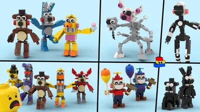 I made FNAF2 LEGO minifigs: Toy and Withered versions, plus Mangle, Puppet,  Balloon Boy, and more - YouTube