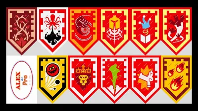 Все красные щиты с нексо силами для сканирования / All the red shields with  nexo forces to scan - YouTube