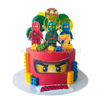 LEGO Ниндзяго торт (M6962) — на заказ по цене 950 рублей кг | Кондитерская  Мамишка Москва