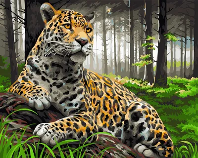 Печать на холсте Леопард на абстрактном фоне – лучшие товары в  онлайн-магазине Джум Гик