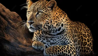 Леопард на дереве поедает косулю, …» — создано в Шедевруме