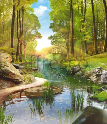 Картина Пейзаж маслом \"На тропинке в лес\" 50x70 AR150602 купить в Москве