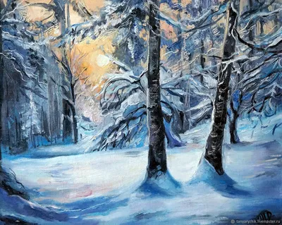 зимняя ночь лесной пейзаж с оленями кроличьих гор. векторный рисунок  Иллюстрация вектора - иллюстрации насчитывающей праздник, дом: 226306396