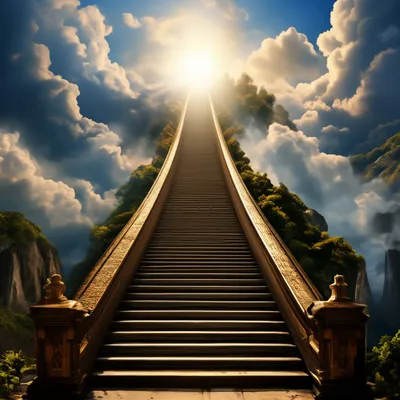 Векторная живопись, лестница в небеса…» — создано в Шедевруме