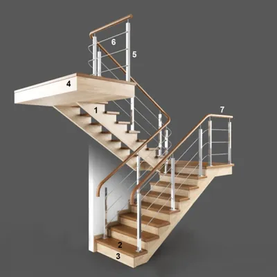 Лестница на металлокаркасе \"Лофт1\" | La loft