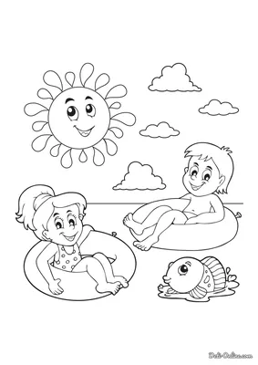 Раскраски для детей 6-7 лет на тему «Лето»