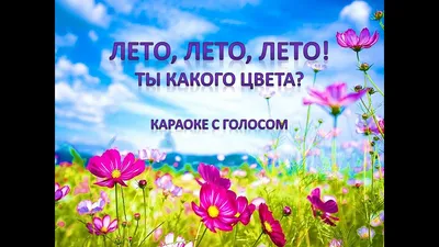 Лето, лето, лето, ты какого цвета? Караоке с голосом - YouTube