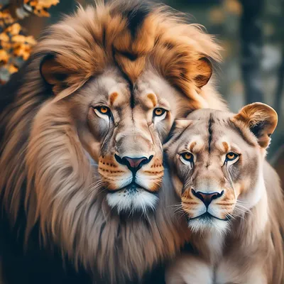 Лев и львица любовь: загрузка в jpg формате | Лев и львица любовь Фото  №503687 скачать