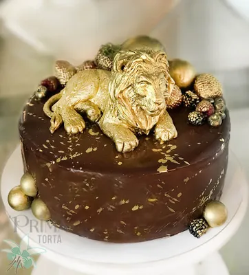 Торт № 240 Праздничный, лев, корона на заказ в Краснодаре - кулинария Восход