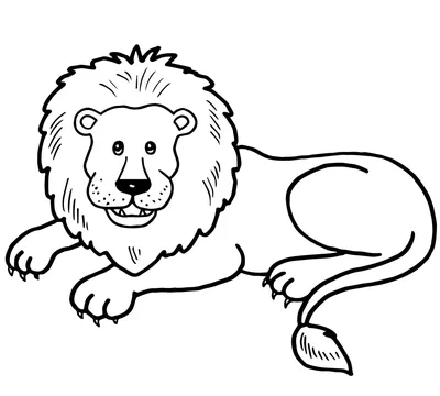 Лев для срисовки простой (32 шт)