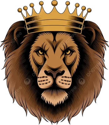 Лев с короной Логотип иллюстрация вектора. иллюстрации насчитывающей  иллюстрация - 164635936