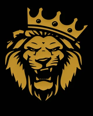 Наклейка виниловая золотой Лев с короной 30х35 см купить по выгодной цене в  интернет-магазине OZON (353139588)