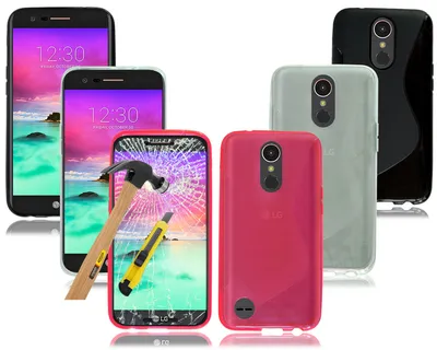 For LG K10 2017 (5.3\") M250N X400 K20 Plus LV5 New Black Gel Phone Case +  Glass | eBay