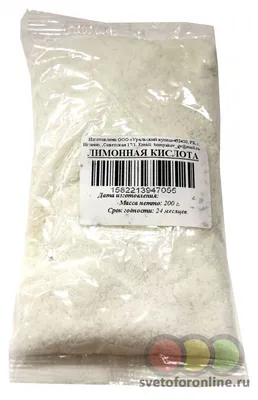 Лимонная кислота (Citric Acid, E330), 1 кг (ПЭТ-пакет) / HOOTCH.RU