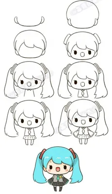 Рисунок аниме девушки карандашом - Anime-Fans