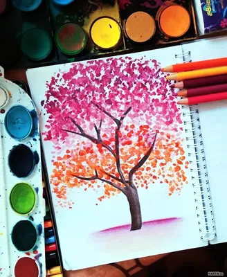 Картинки для срисовки красками гуашью красивые лёгкие для начинающих (32 шт)
