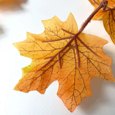 Листья клёна искусственные, двойные, осенние, жёлто-оранжевые, лист 8 см.,  набор 20 шт. (40 листочков). – купить в Казани | «С Нежностью»