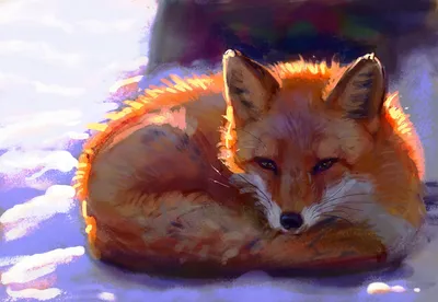 Рисунок лисы» — создано в Шедевруме