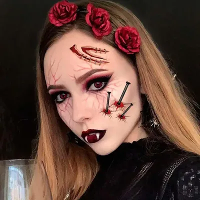 Наклейки на лицо на Хэллоуин, временная стойкая поддельная страшная  Татуировка тела, реалистичные водонепроницаемые реквизиты для маскарада и  розыгрыша с зомби | AliExpress