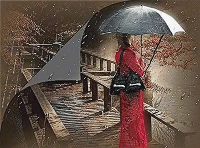 Люблю дождь, в нем можно спрятать …» — создано в Шедевруме