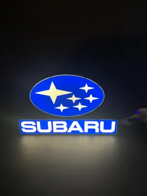 Наклейка на авто логотип Subaru машину виниловая - матовая, глянцевая,  светоотражающая, магнитная, металлизированная