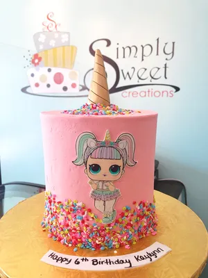 LOL Surprise Doll Unicorn Cake - Decorated Cake by Sugar - CakesDecor
