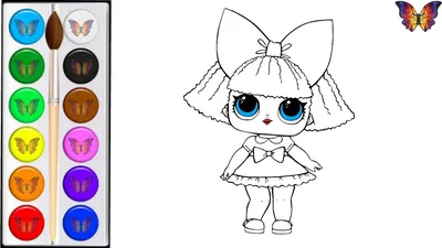 How to draw DOLL LOL / cartoon coloring DOLL LOL for children / Coloring  for Kids - YouTube