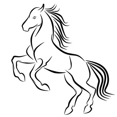 Рисунки коня для срисовки (72 фото)