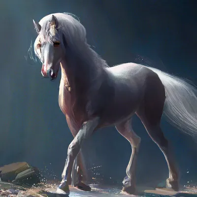 Аниме-персонаж, едущий на лошади с мечом и белым одеянием | Премиум Фото