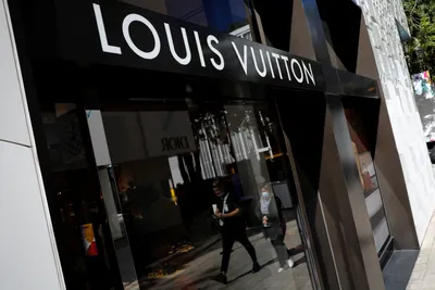 Сумка Louis Vuitton на три відділення коричневий+темний беж. - savua.com.ua