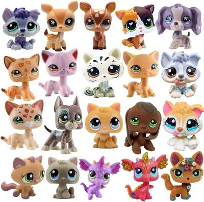 AUTHENTIC Littlest Pet Shop LPS #672 Cocker Spaniel Dog Purple Blue Flower  Eyes | eBay