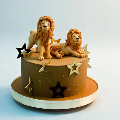 Торт лев с короной - Торты для мужчин на заказ в Киеве