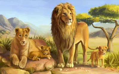 Как нарисовать для детей льва