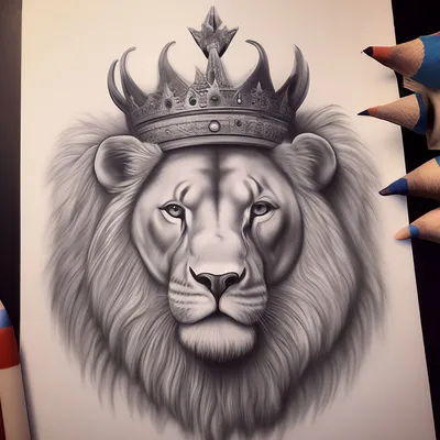 Портрет льва нарисованный вручную в карандаше Иллюстрация штока -  иллюстрации насчитывающей притяжка, природа: 88797713