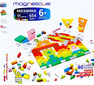 Магнитная мозаика Magneticus MM-146 Мозаика 3+ (5 цветов) MM-146 купить в  ОГО! | 172941 | цена | характеристики