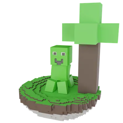 STL file Creeper Minecraft Happy Sculpture 🗿・3D printer design to  download・Cults