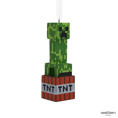 Creeper On TNT Block, Minecraft Resin Ornament