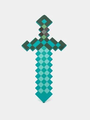 Пиксельный алмазный меч \"MINECRAFT\", 65 см купить по низким ценам в  интернет-магазине Uzum (565633)