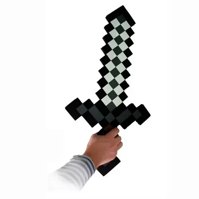 Пиксельный алмазный Лук-меч Майнкрафт 33см