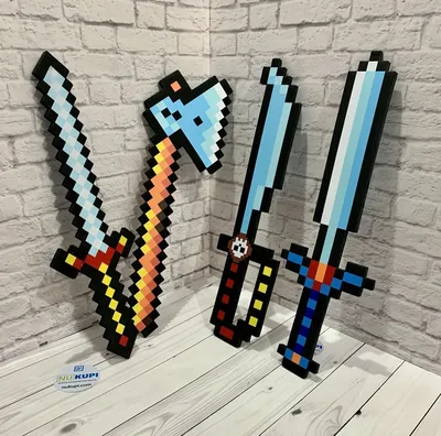 Minecraft 8Бит Меч Изумрудный 45 см Pixel Crew PC88130 - купить за 590  рублей рублей в интернет-магазине Юниор